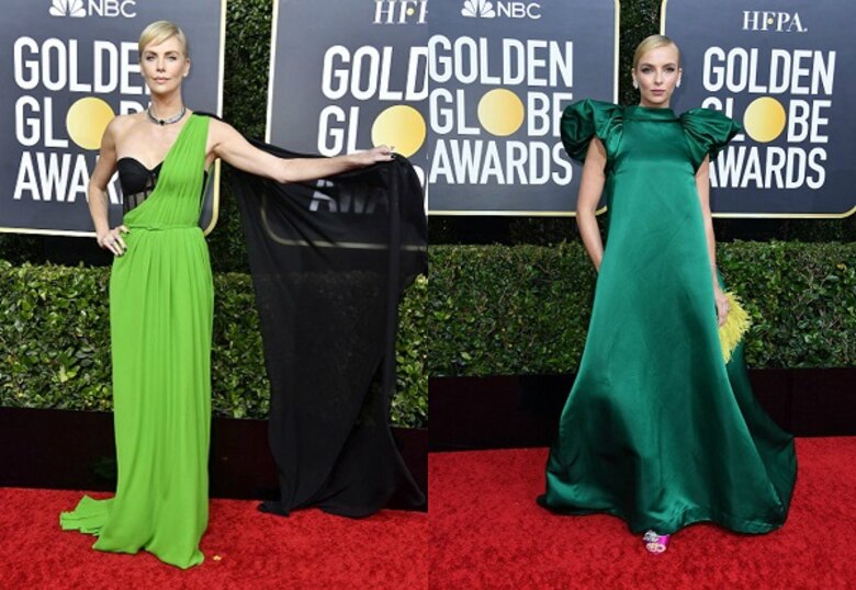 Blanco y negro, plumas y cinetismo: estilos de la primera alfombra roja de 2020