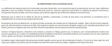Cámara de Comercio a la Presidencia: 'No improvisen con la Seguridad Social'