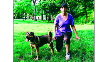 Entrenar y pasear al perro a la vez