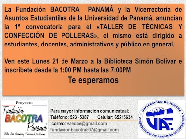 Abren inscripciones para curso de bajo costo para confección de polleras