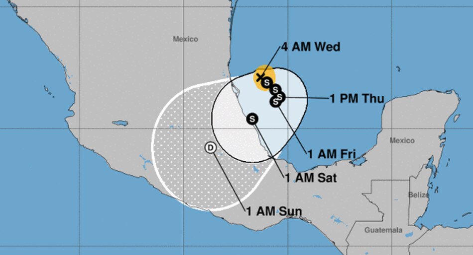Katia, nueva tormenta tropical, se forma en costa atlántica de México