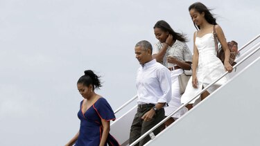 La familia Obama comienza dos semanas de vacaciones en Martha's Vineyard