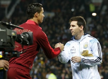 Portugal vence 1-0 a Argentina; Cristiano y Messi solo jugaron medio tiempo