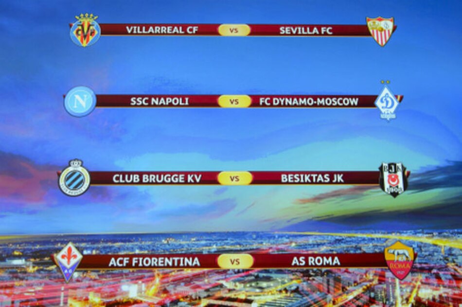 Sorteo define duelos Sevilla-Villarreal y Roma-Fiorentina