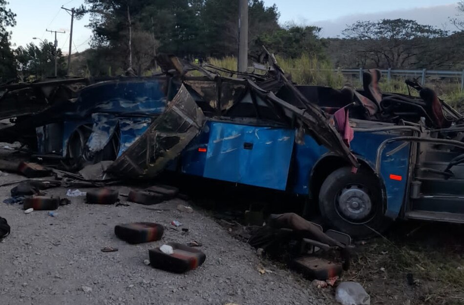 Sube a 39 la cifra de muertos tras accidente de bus con migrantes en Gualaca, Chiriquí