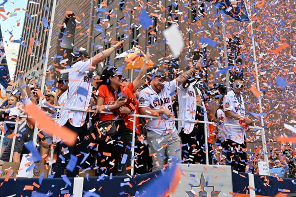 Los Astros celebran en grande su título de campeones de la Serie Mundial