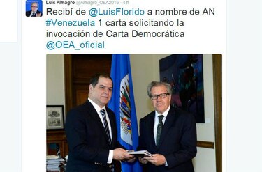 Asamblea Nacional de Venezuela solicita formalmente a la OEA aplicar la Carta Democrática