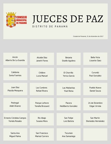 Aprueban selección de 23 jueces de paz en la capital