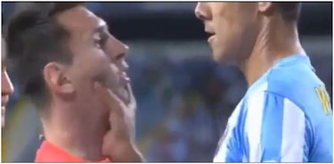 Encontronazo entre Messi y Welington