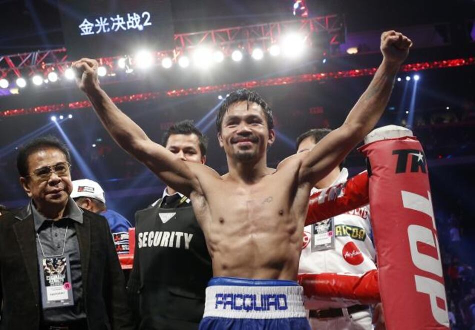 Pacquiao derrota a Algieri y conserva su título wélter de la OMB