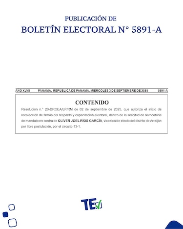 Autorizan la recolección de firmas para la revocatoria del vicealcalde de Arraiján