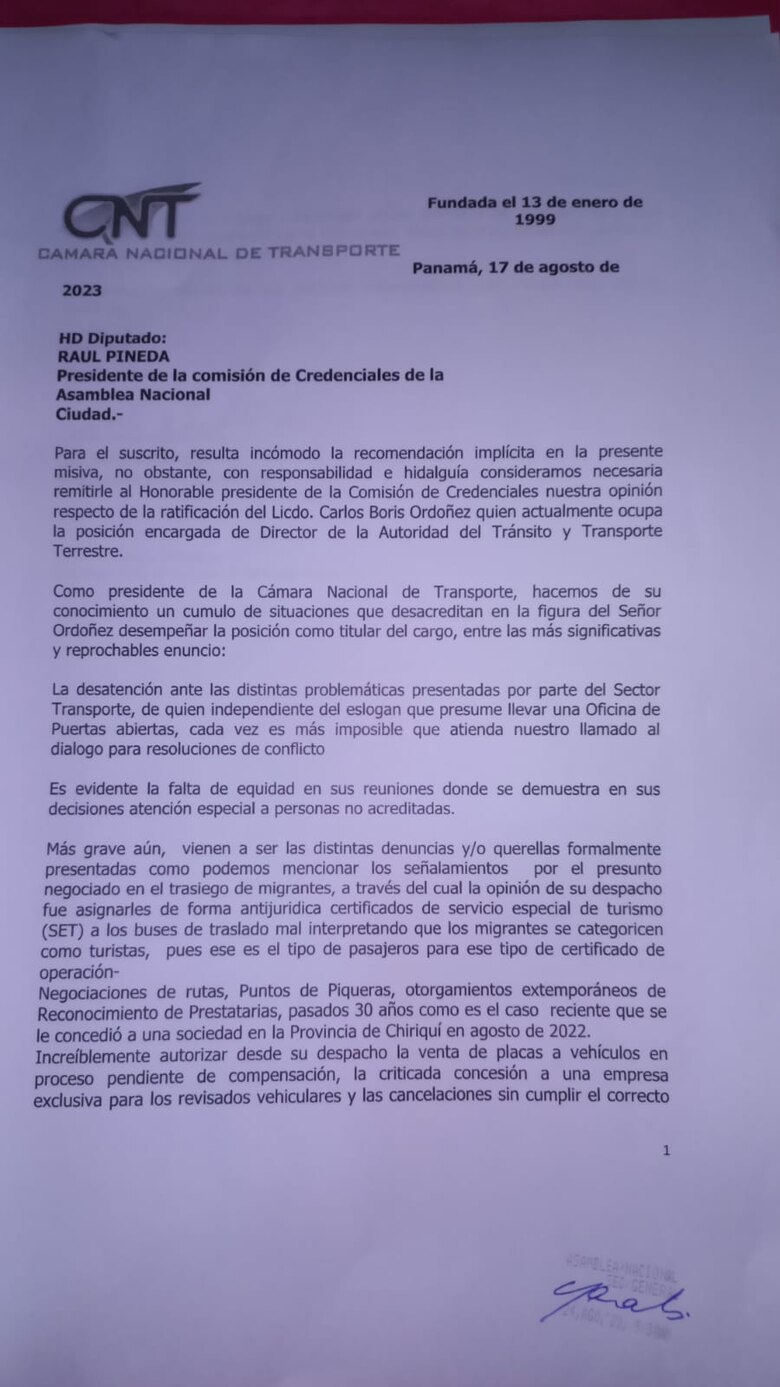 Canatra denuncia al director de la ATTT por presunto tráfico de rutas