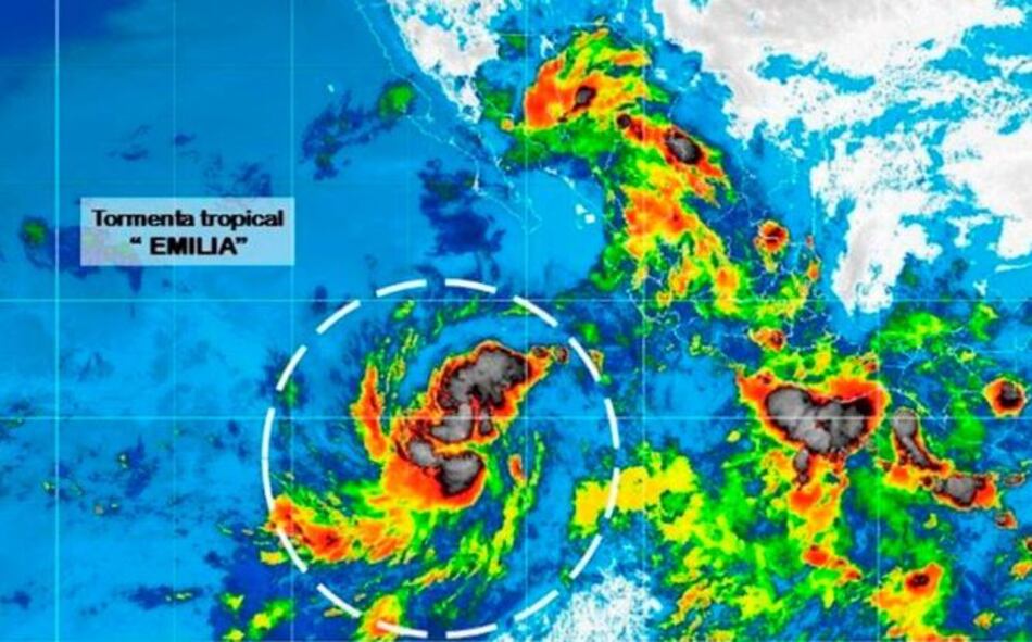 Se forma la tormenta Emilia frente a la costa de México