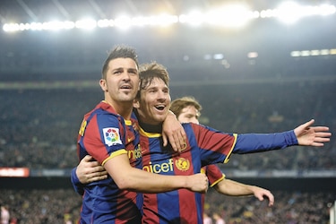 “Messi es el mejor futbolista con el que he jugado”,  Villa
