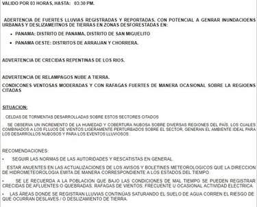 Lluvias dejan calles anegadas en las provincias de Panamá y Panamá Oeste