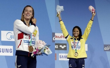 Mireia Belmonte y Etiene Medeiros logran sus primeros títulos mundiales