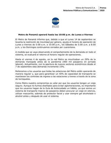 El transporte público se ajusta a nueva medida de movilidad