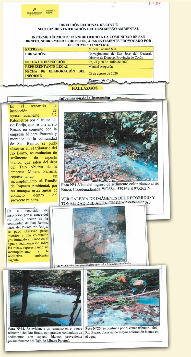 Gobierno ignoró incumplimientos ambientales de Minera Panamá