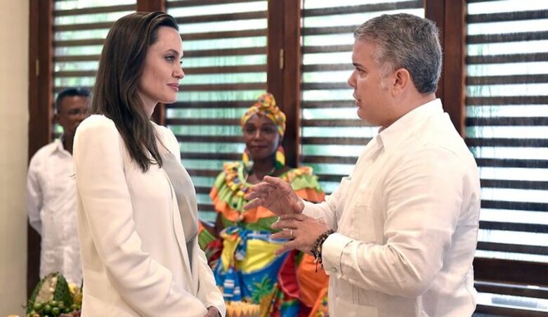 Angelina Jolie aboga ante Colombia por niños apátridas de migrantes venezolanos