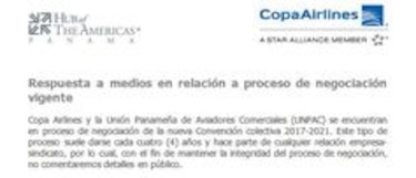 Pilotos comerciales realizan piquete en el Aeropuerto de Tocumen