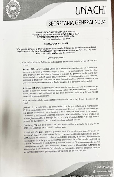 Unachi exige al MEF desbloquear las partidas de autogestión y advierte que no pagará sus gastos de operación y subsidios