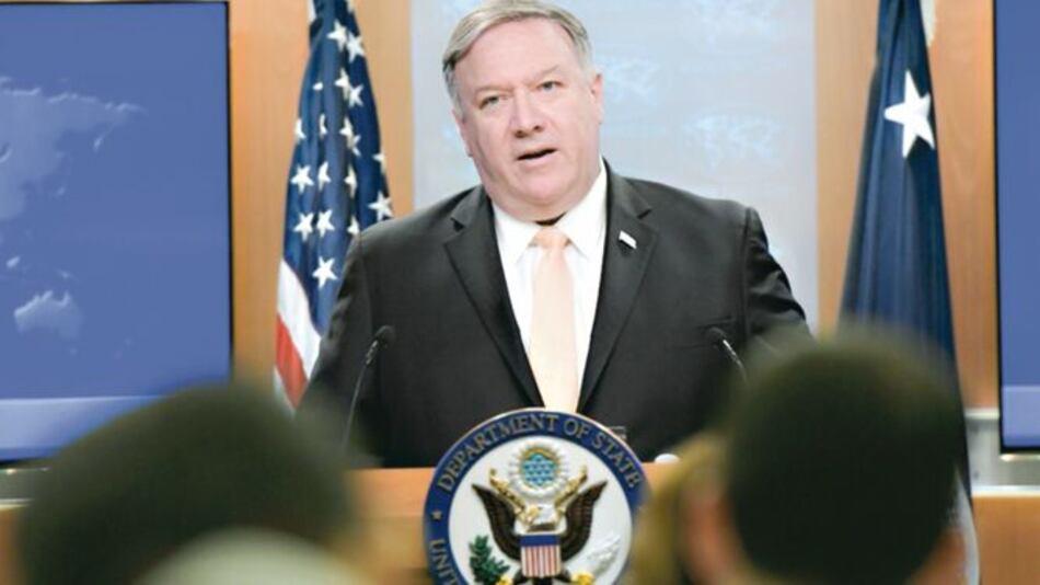 Irán protege a Nicolás Maduro y es una amenaza para el mundo, afirma Pompeo