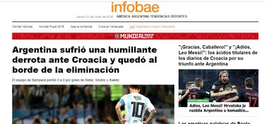 Argentina, entre 'la vergüenza y el papelón' de la selección de Messi