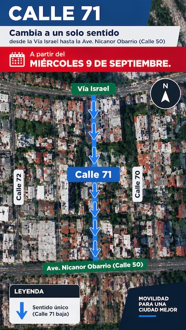 ATTT cambia el sentido de las calles 70 y 71 en San Francisco desde esta semana