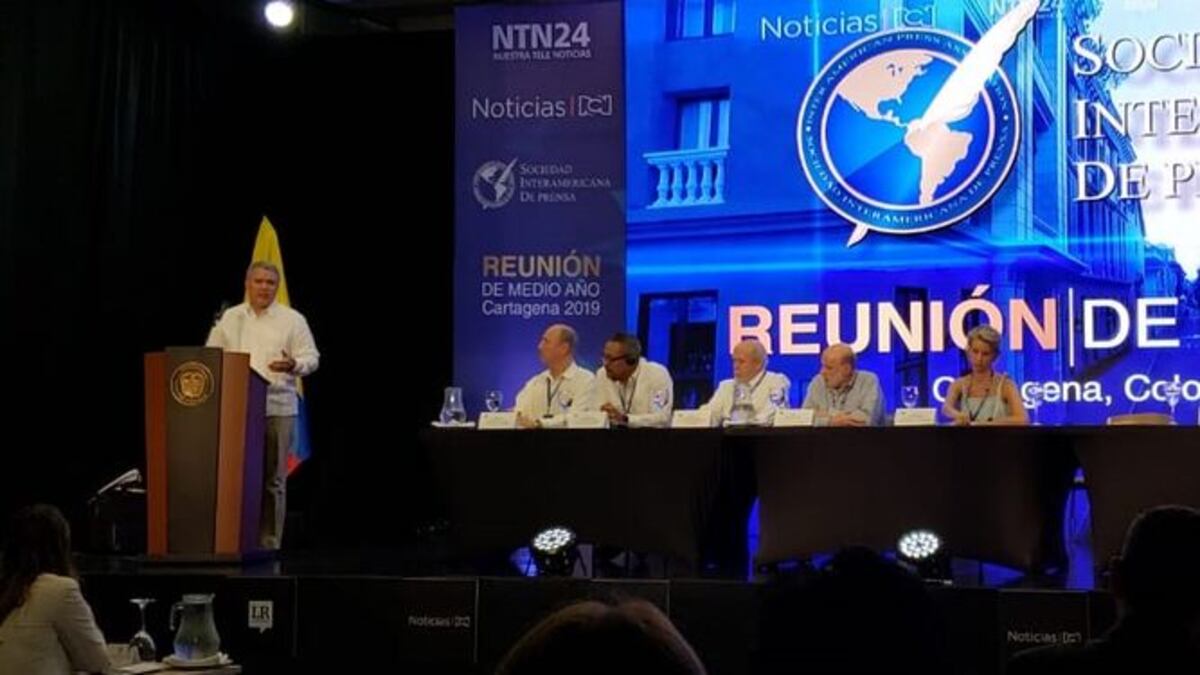 El presidente Iván Duque fue el encargado de inaugurar la reunión de medio año de la SIP.