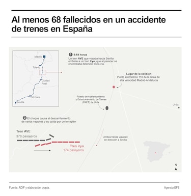 Accidente de tren en España: solidaridad de los vecinos y desesperación de los familiares