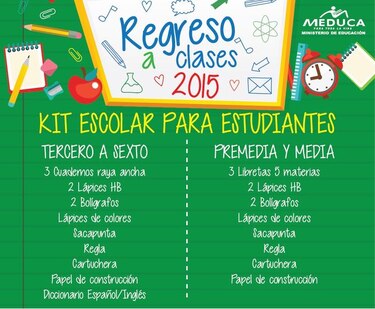 Meduca comprará 'kit de útiles escolares' por $8.8 millones
