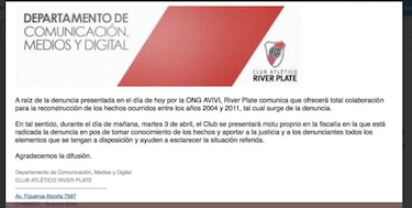 Abuso sexual a juveniles en Argentina; denuncian casos en River Plate