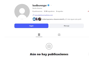 Bad Bunny elimina todas sus publicaciones y su foto de perfil de Instagram tras Super Bowl