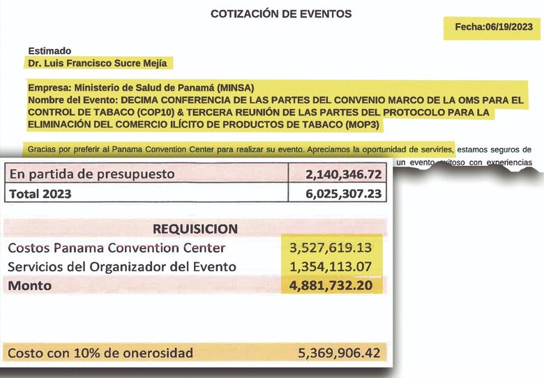 Gobierno desiste de contrato de $5 millones para conferencia antitabaco