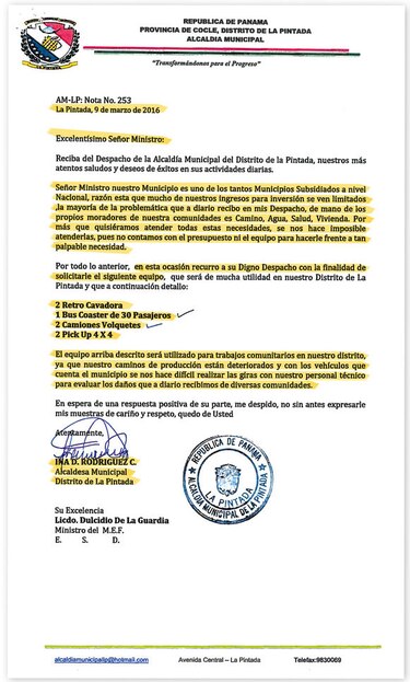 Donación al Municipio de La Pintada favorece a diputada Dana Castañeda