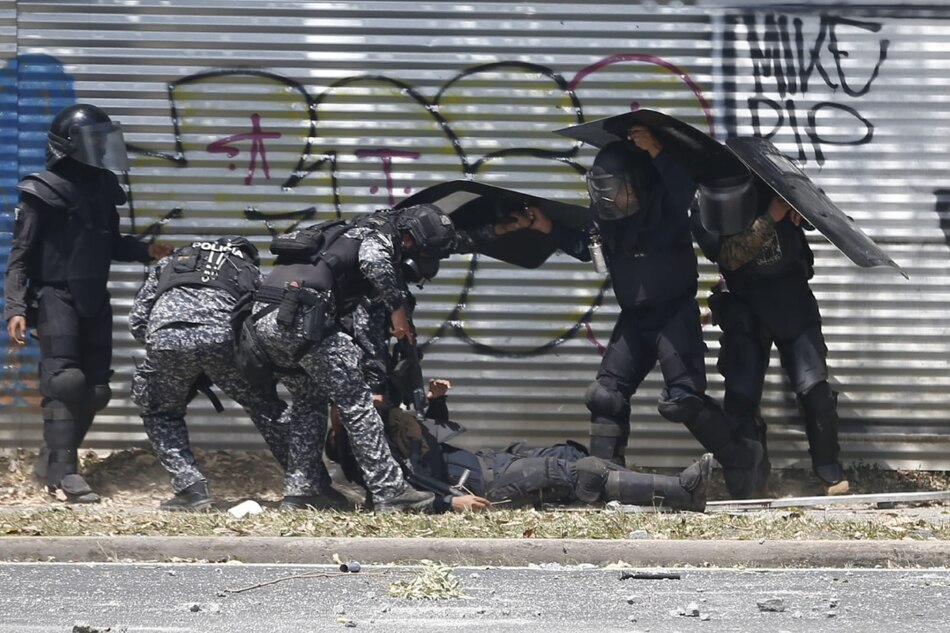 Manifestación en la avenida Balboa deja enfrentamientos y un policía herido
