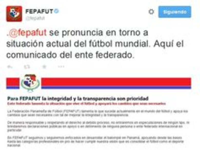 Panamá no está implicado en el escándalo de FIFA, Cardoze