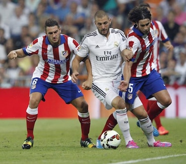 El Atlético Madrid lleva la delantera en el derbi madrileño