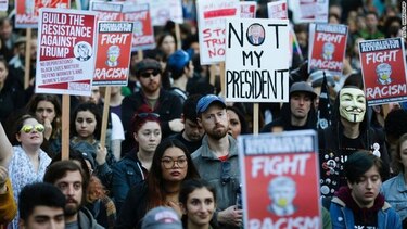 Protestan por la elección de Trump como presidente de Estados Unidos