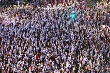 Más de 120,000 israelíes protestan contra reforma judicial  impulsada por el Gobierno de Netanyahu