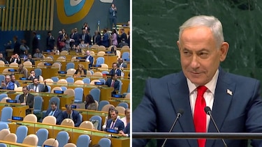 Decenas de delegados abandonan la Asamblea General de la ONU durante la intervención de Netanyahu