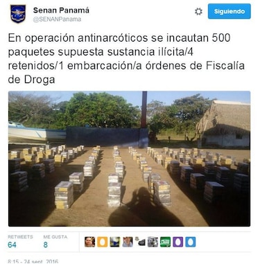 Jueza en Chiriquí libera a cuatro costarricenses que iban a bordo de una lancha con media tonelada de cocaína