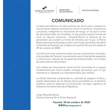 Se pospone la audiencia al periodista Juan Cajar, porque la juez tenía cita médica; director de la Policía no atendió orden de Cortizo