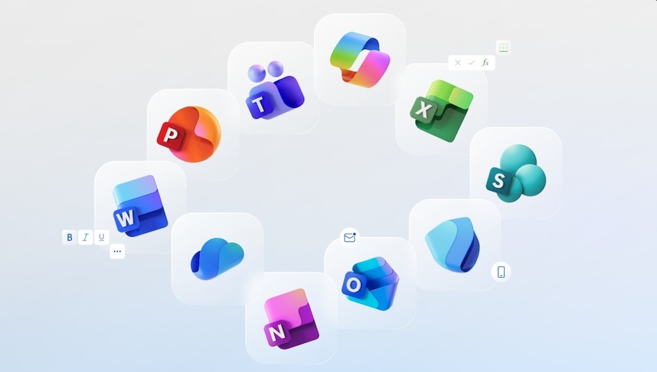 Microsoft cambia los iconos de Office: formas fluidas, colores intensos y degradados