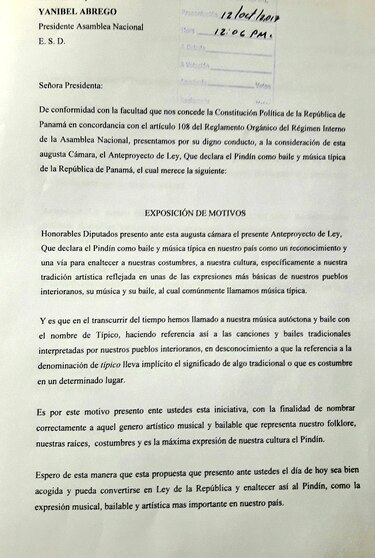 Diputado Javier Ortega presenta iniciativa para nombrar 'pindín' a la música típica