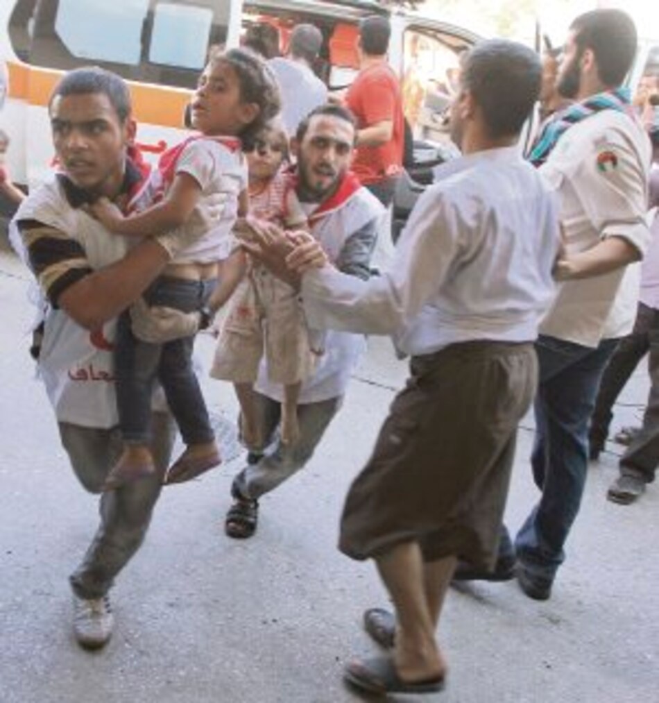 Bomba cae en escuela de la ONU en Gaza