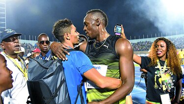 El rey del atletismo Bolt y su heredero