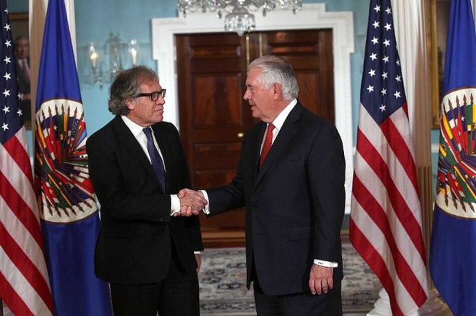 Tillerson conversa con Almagro sobre elecciones en Venezuela