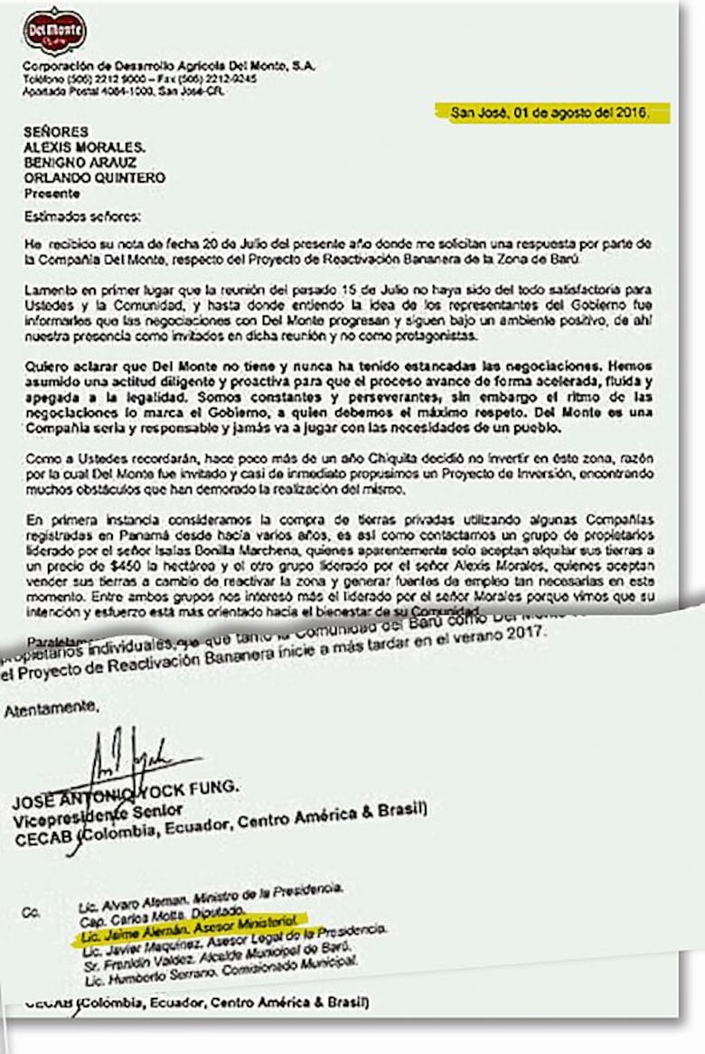 Jaime Alemán, detrás de negociación con Del Monte