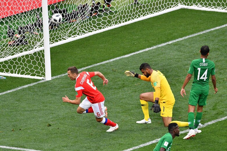 Rusia parte con pie derecho; golea 5-0 a Arabia Saudita
